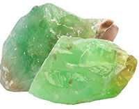 Green calcite